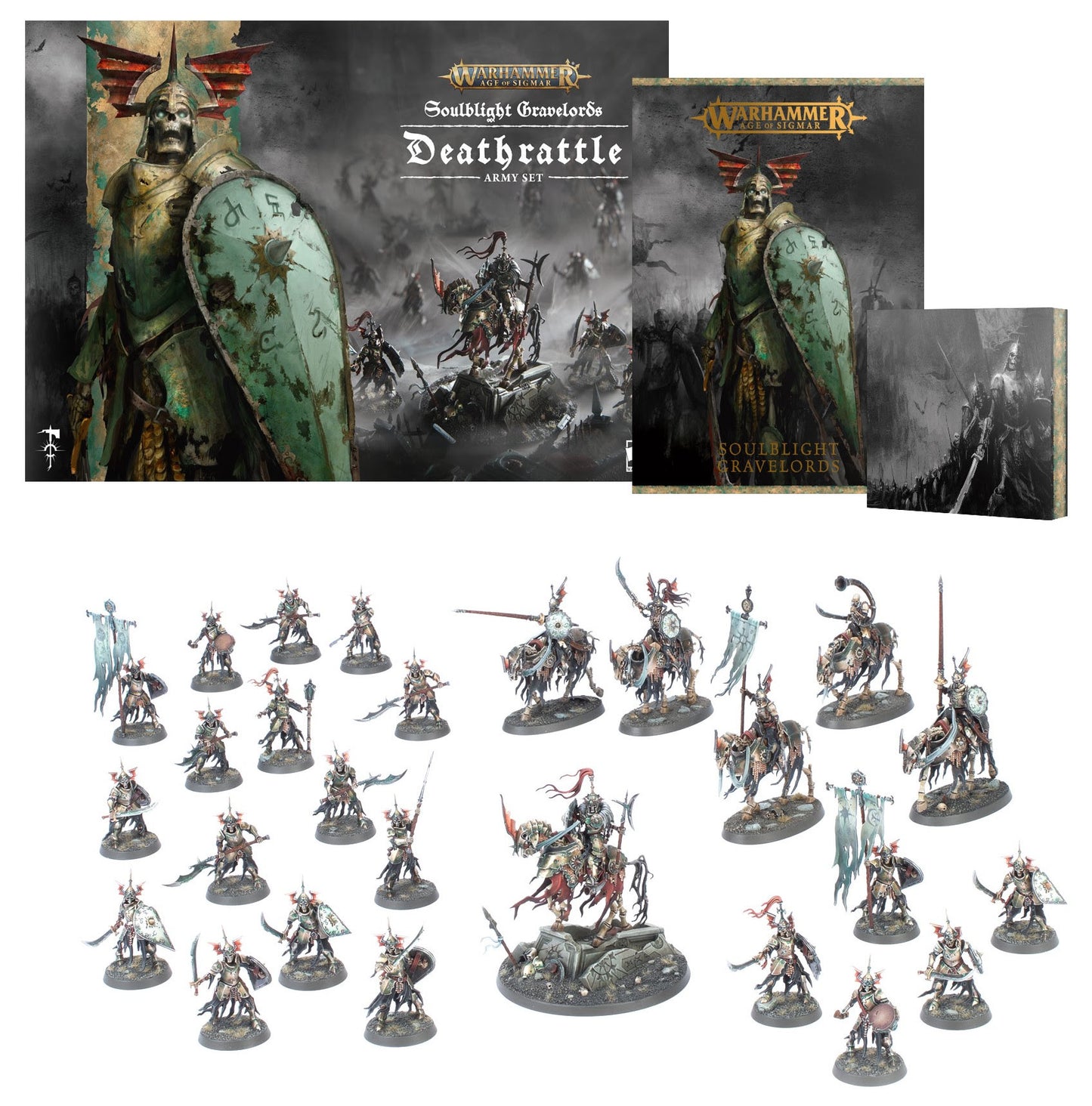 AGE OF SIGMAR ARMY SET: SOULBLIGHT GRAVELORDS GRAVE GUARD DEATHRATTLE (ENG)