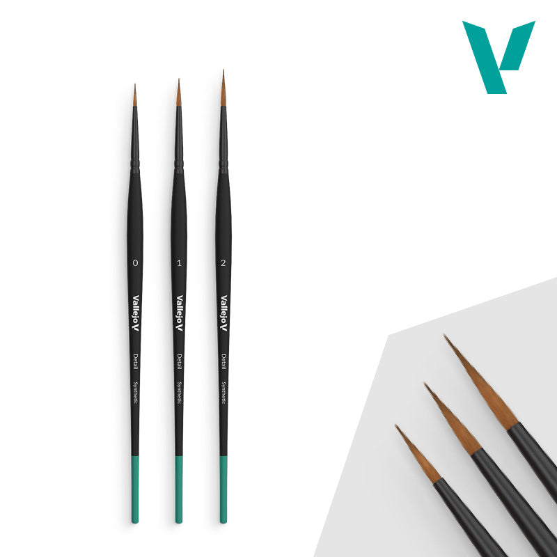 Detail Brush: Design Set - Synthetic fibers (Sizes 0, 1 & 2)