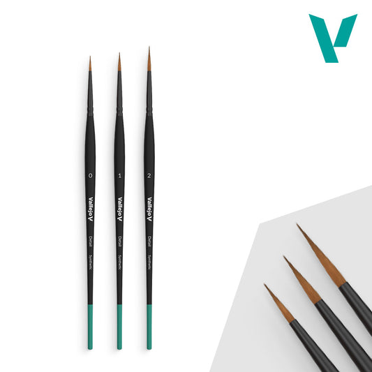Detail Brush: Design Set - Synthetic fibers (Sizes 0, 1 & 2)