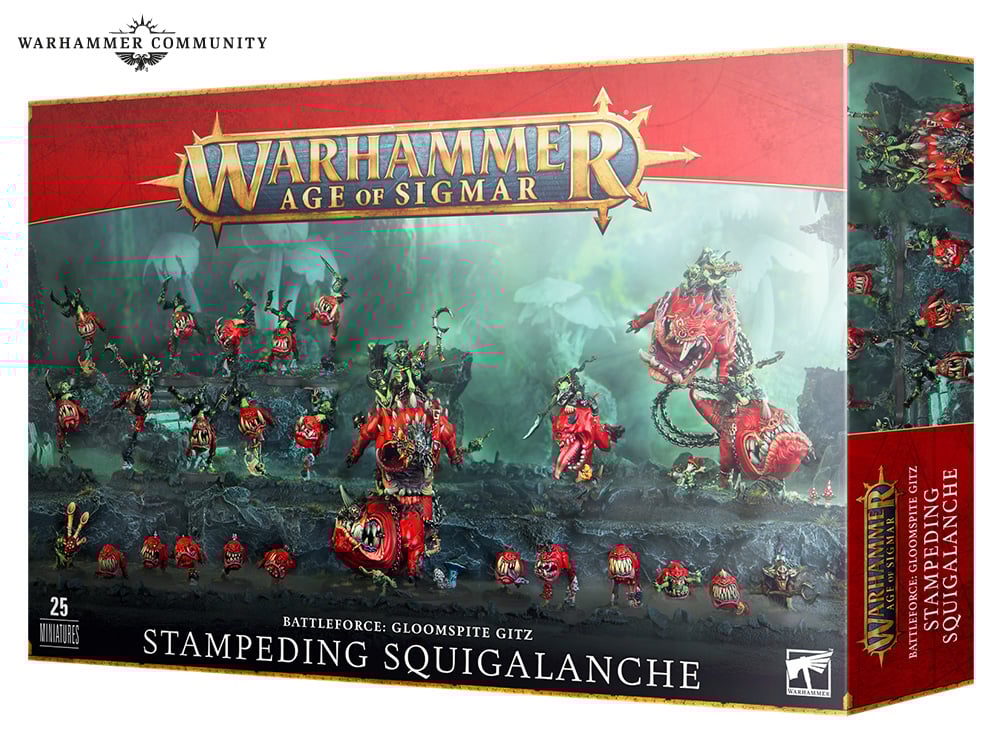 AGE OF SIGMAR BATTLEFORCE: GLOOMSPITE GITZ STAMPEDING SQUIGALANCHE