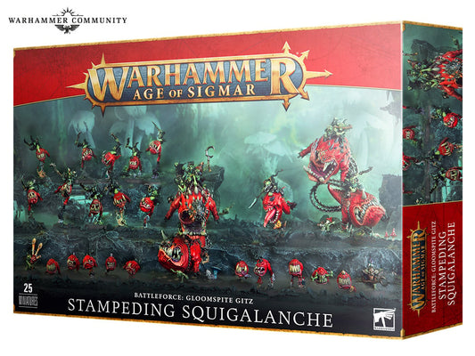 AGE OF SIGMAR BATTLEFORCE: GLOOMSPITE GITZ STAMPEDING SQUIGALANCHE