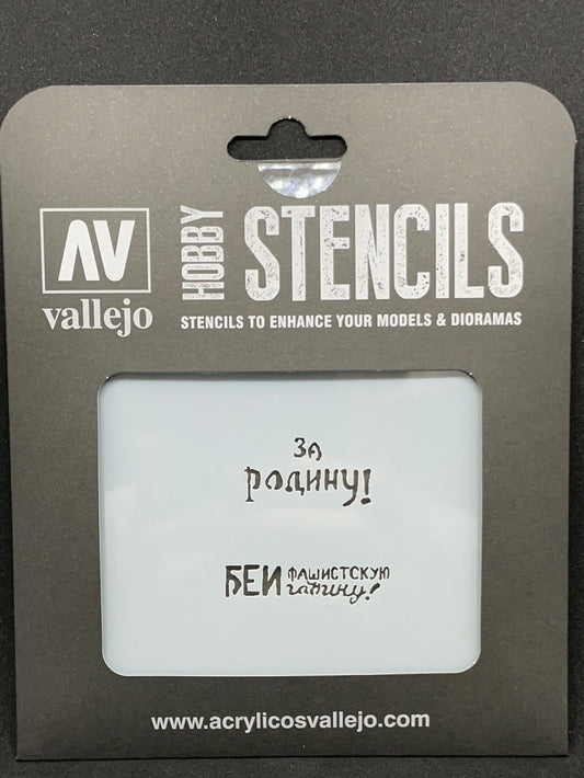 Vallejo Stencils Soviet Slogans WWII nº 2