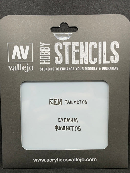 Vallejo Stencils Soviet Slogans WWII nº 1