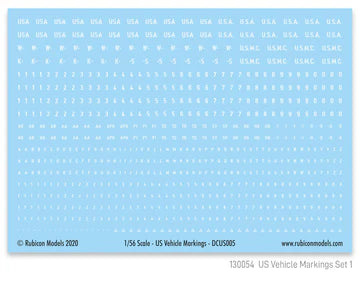 130054 - US Vehicle Markings ( Vehicle Registration & Bumper Code)