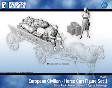 284087 - European Civilians - Horse Cart Figure Set 1 - Petwer