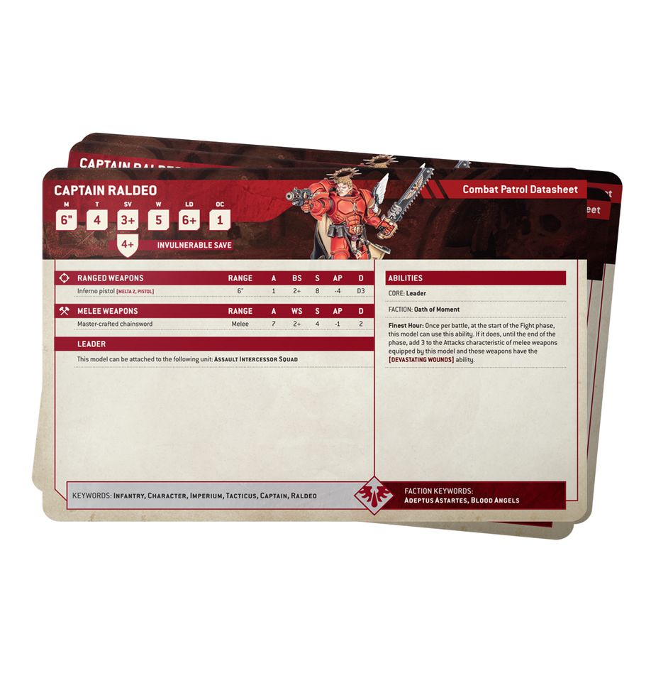 DATASHEET CARDS: BLOOD ANGELS (ENG)