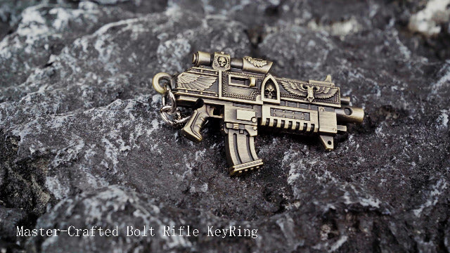 Space Marine Master crafted Bolt Rifle Keychain