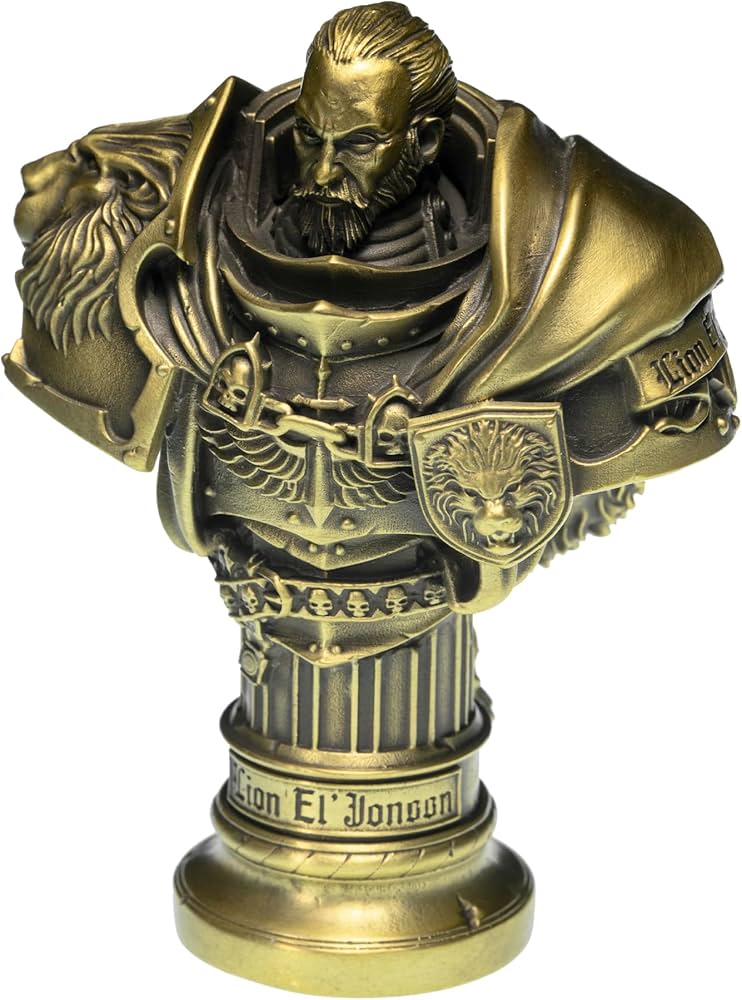 Lion El'Jonson Bronze Bust Seal Wax & Coin Set