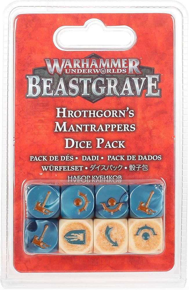 WARHAMMER UNDERWORLDS BEASTGRAVE DICE SET: HROTHGORN’S MANTRAPPERS