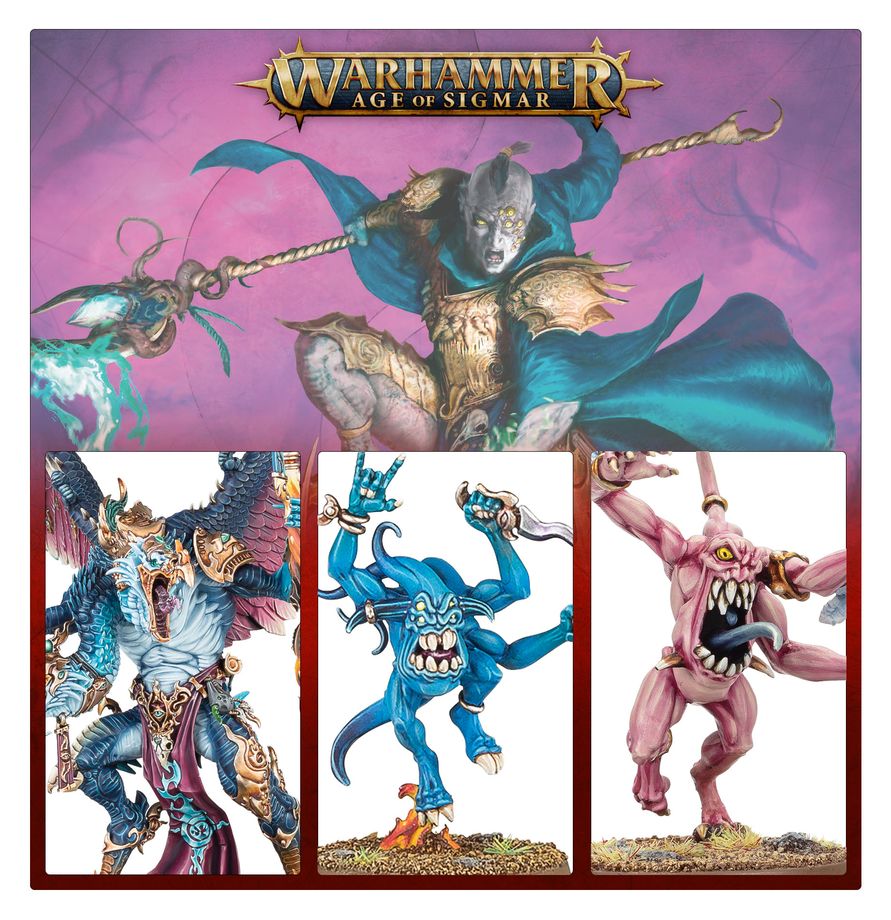 AGE OF SIGMAR BATTLEFORCE: DISCIPLES OF TZEENTCH WARPFLAME CAVALCADE