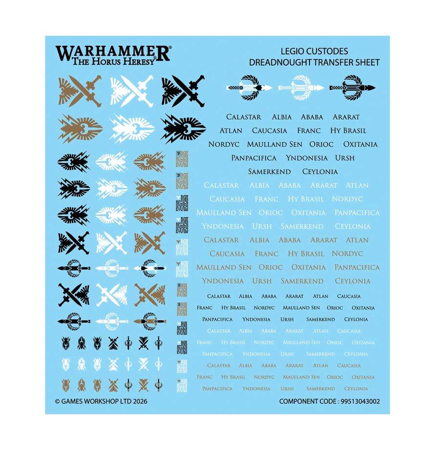 HORUS HERESY: LEGIO CUSTODES SUPPORT BATTLE GROUP