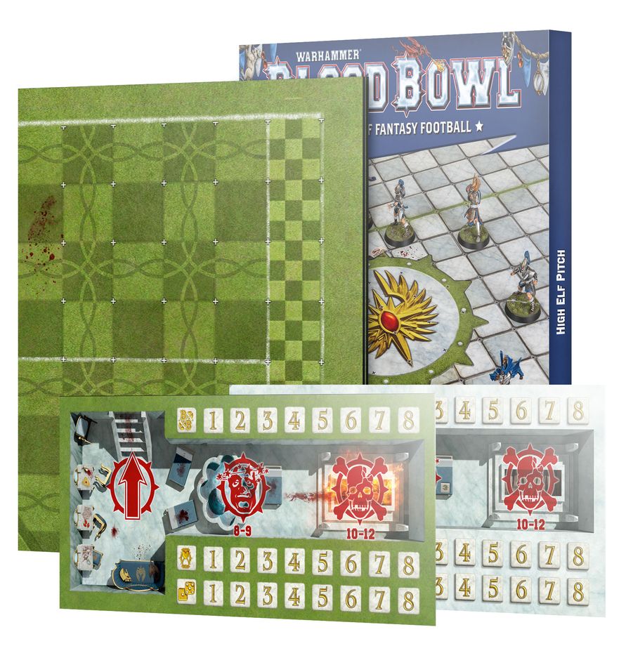 BLOOD BOWL PITCH AND DUGOUTS: HIGH ELF