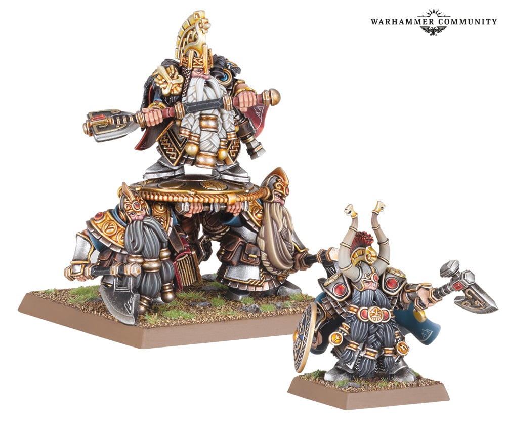 DWARFEN MOUNTAIN HOLDS: DWARF LORDS WITH SHIELDBEARERS