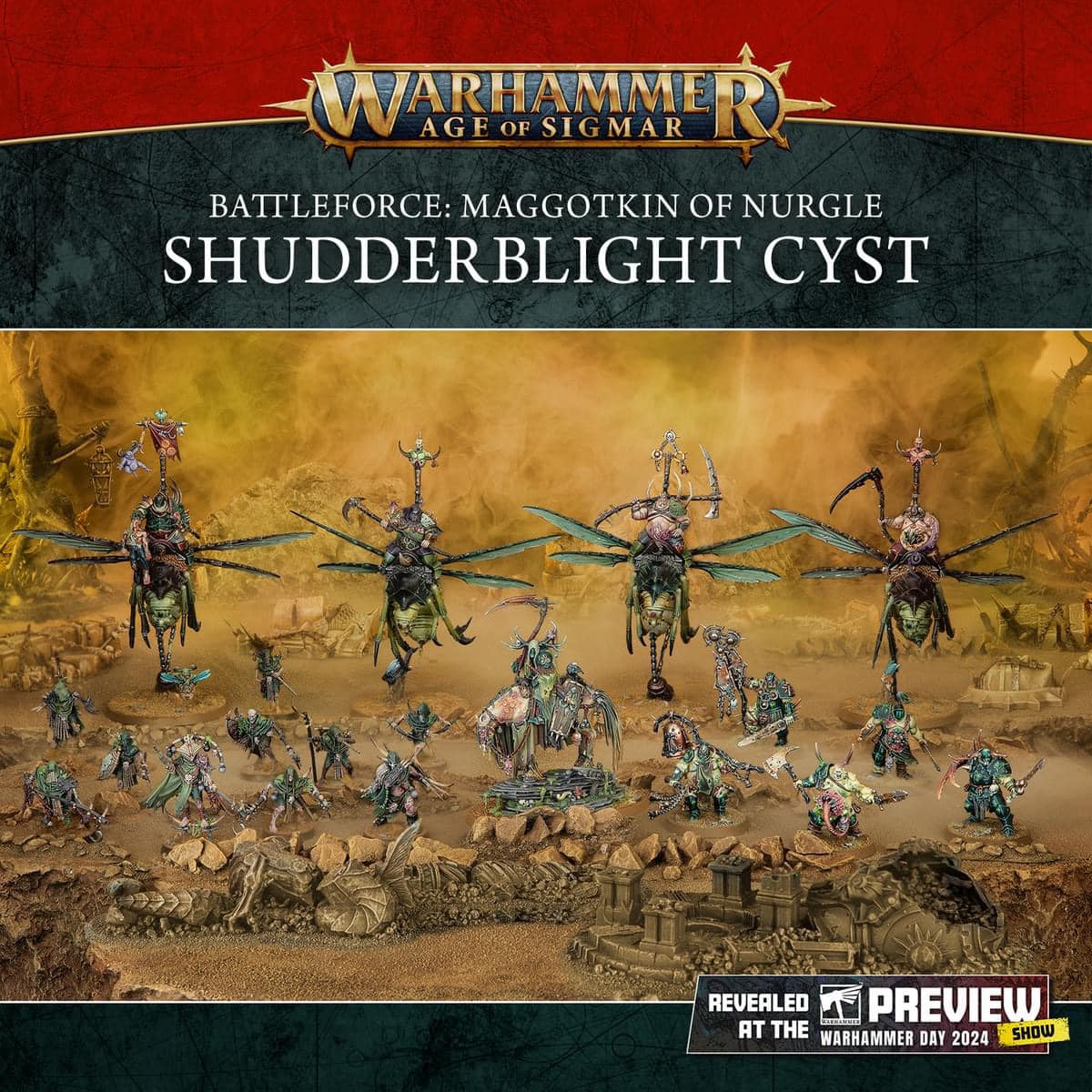 AGE OF SIGMAR BATTLEFORCE: MAGGOTKIN OF NURGLE SHUDDERBLIGHT CYST