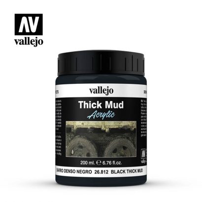 Vallejo Diorama Effects 26812 Black Thick Mud 200ml