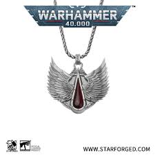 Blood Angels Wings Sanguine Pendant Necklace