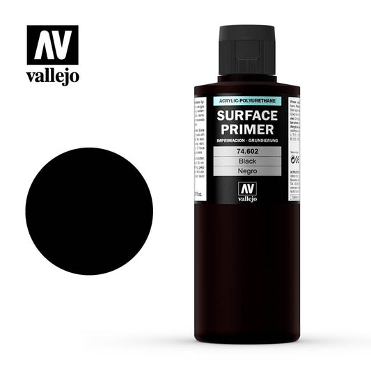 Vallejo Surface Primer 200ML 74602 Black