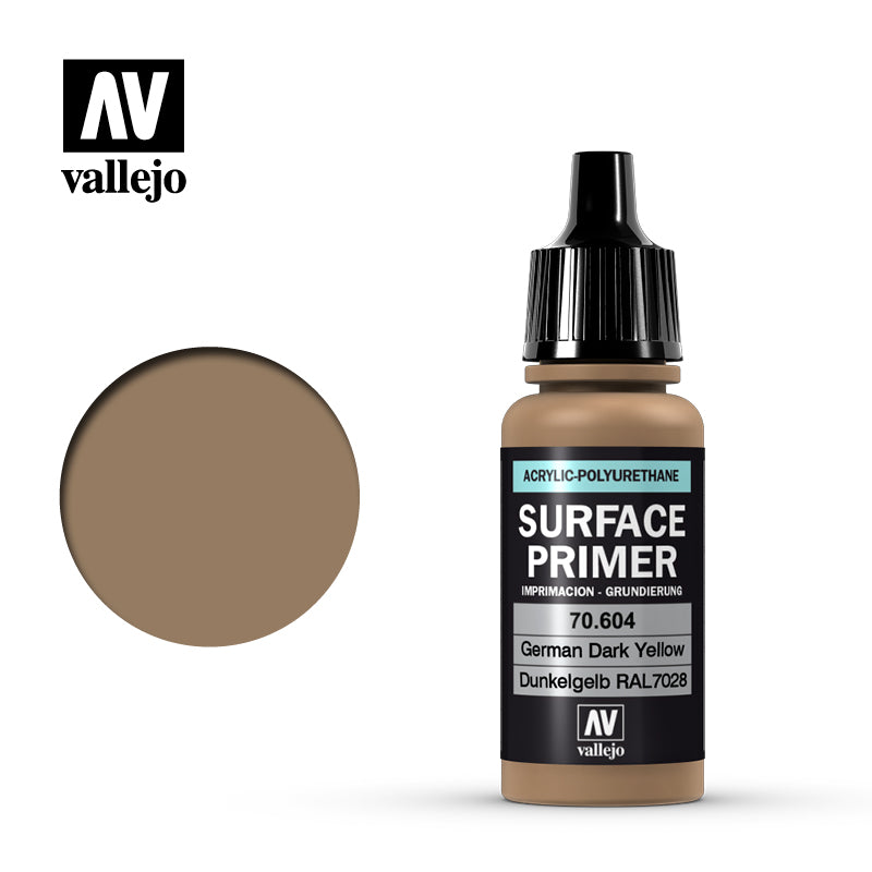 Vallejo Surface Primer 17ML 70604 German Dark Yellow