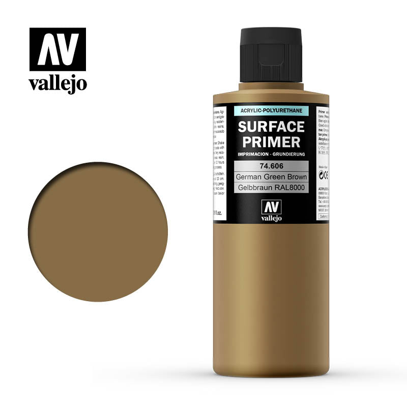 Vallejo Surface Primer 200ML 74606 German Green Brown