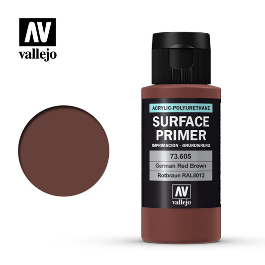 Vallejo Surface Primer 60ML 73605 German Red Brown