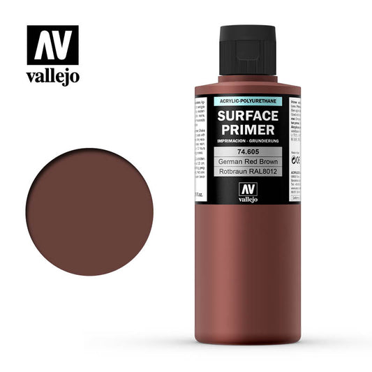 Vallejo Surface Primer 200ML 74605 German Red Brown