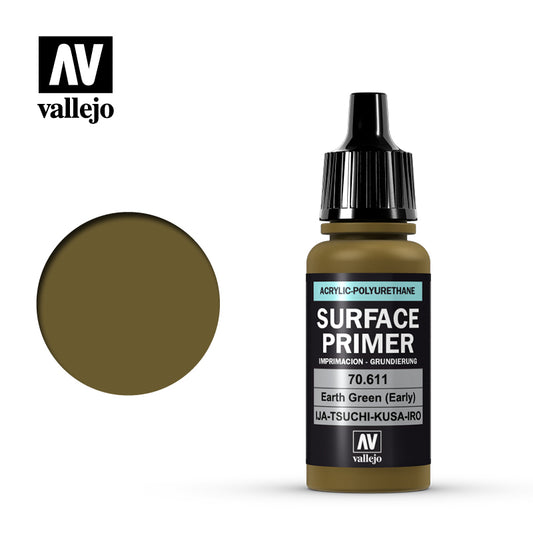 Vallejo Surface Primer 17ML 70611 IJA-Tsuchi-Kusa-IRO Earth Green (early)