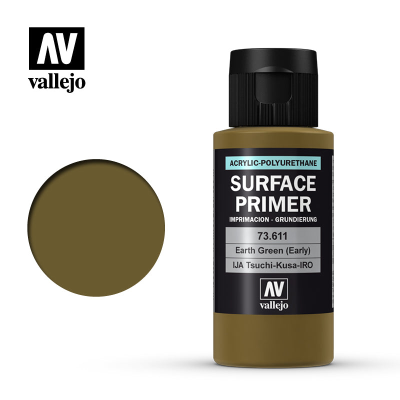 Vallejo Surface Primer 60ML 73611 IJA-Tsuchi-Kusa-IRO Earth Green (early)