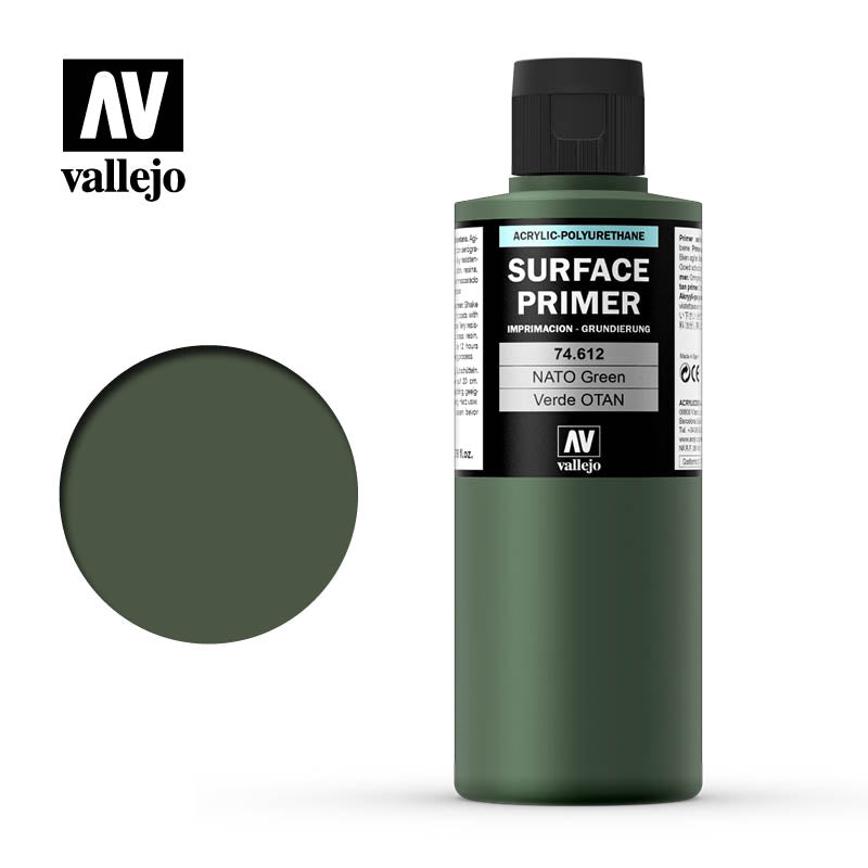 Vallejo Surface Primer 200ML 74612 NATO Green