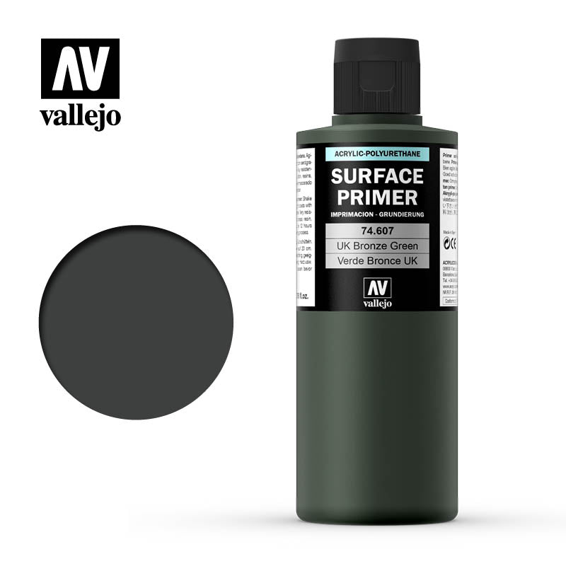 Vallejo Surface Primer 200ML 74607 U.K. Bronze Green