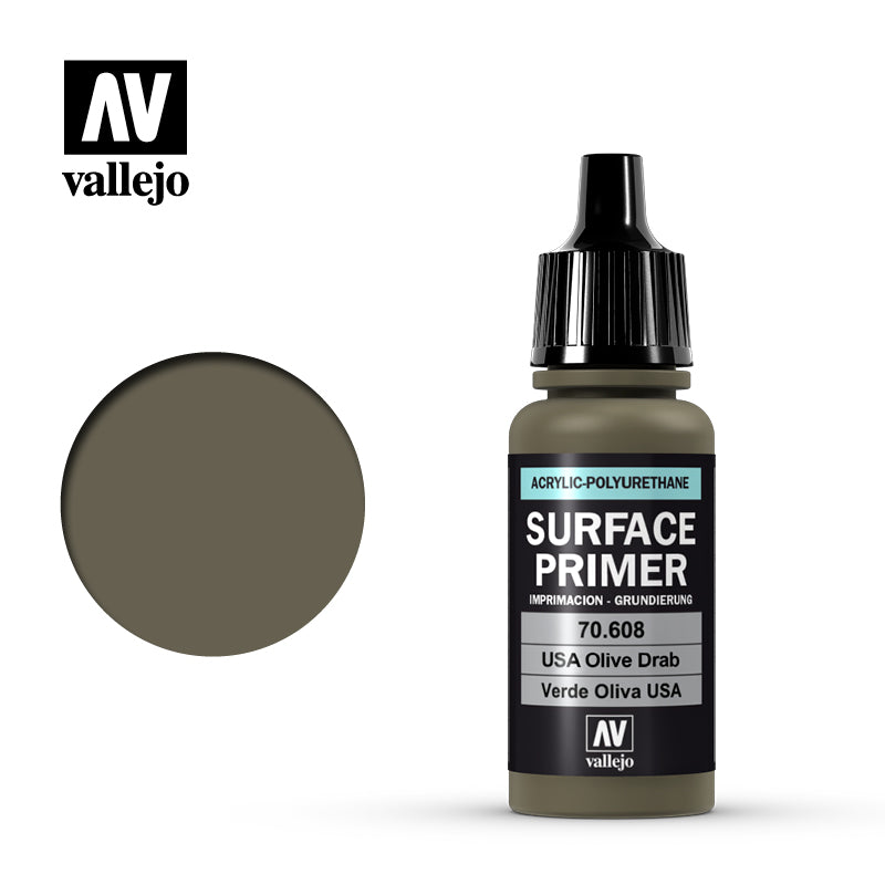 Vallejo Surface Primer 17ML 70608 U.S. Olive Drab