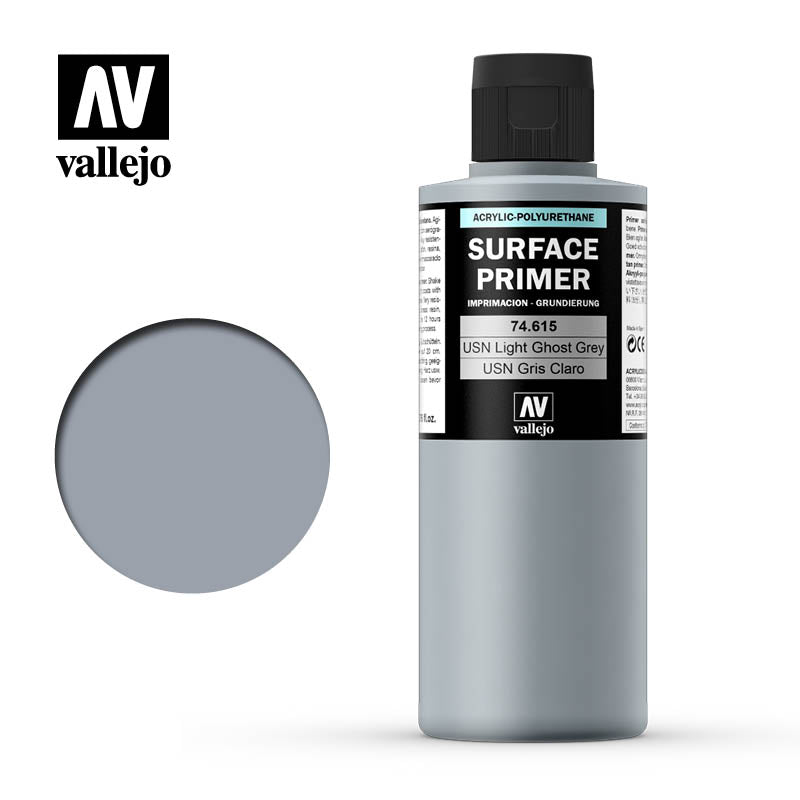 Vallejo Surface Primer 200ML 74615 USN Light Ghost Grey