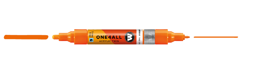 ONE4ALL ACRYLIC TWIN 218 NEON ORANGE FLUO