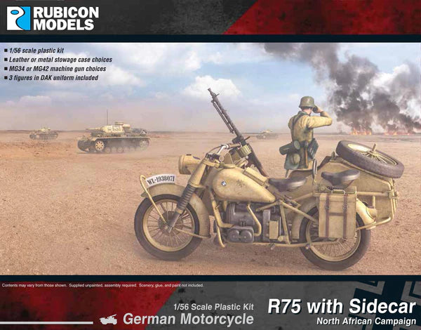 280052 - German Motorcycle R75 with Sidecar -DAK